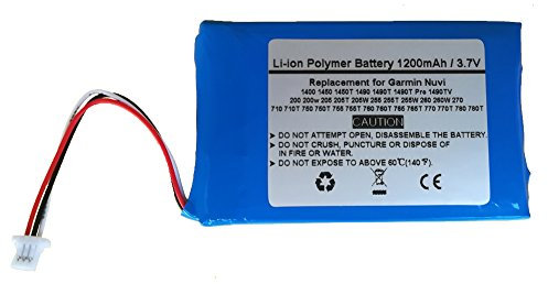 Batterie de rechange pour GPS Garmin Nuvi 1400 1450 1450T 1490 1490T Pro 1490TV 3,7 V 1200 mAh