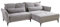 Riess Ambiente Modernes Ecksofa DESIGNO 250cm grau Cord Wohnlandschaft Couch inklusive Kissen Metallfüße L-Sofa L-Couch Eckcouch Sofa Cordsofa Cordcouch