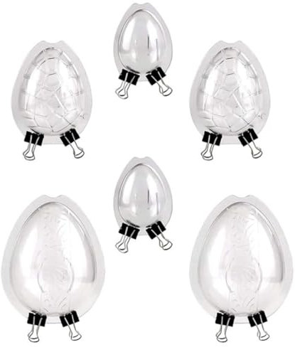 PRETYZOOM Moldes Para Huevos De Pascua 6 Uds. Tamaño Grande 3D Huevo De Dinosaurio Molde De Chocolate Huevo De Avestruz Gigante Molde Para Fondant Herramienta Para Hornear Antiadherente