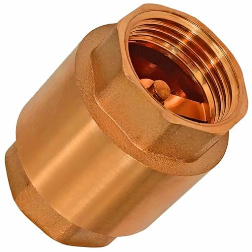 Rückschlagventil mit Ventilkegel aus Messing mit 1 Rohr Zoll Innengewinde IG Wasser Garten Ventil Schlauch Adapter