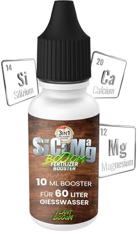 Plant BoOoM SiCaMag 3-in-1 Pflanzen-Booster | Silizium, Kalzium & Magnesium | Für starke Wurzeln, robustes Wachstum & höhere Erträge | Geeignet für alle Pflanzenarten, 10ml