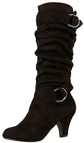 Stivali Curvy Stivaletto Donna Tacco Stivaletti Bassi Stivaletti Texani Donna Neri Stivali da Donna Stivali Alti da Pescatore Stivali Alti Donna Stivale da Equitazione Alto,