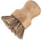 tuwiwol Circular Kitchen Cleaning Brush For Versatile Tasks ABS Washing Kitchen Cleaning Dish Scrub Brush Wooden Handle Pot, Coarse brown