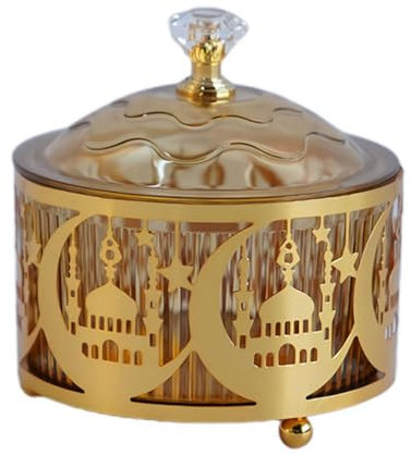 Cikiki Servierplatte aus dem Nahen Osten für arabische Eid-Süßigkeiten, 2025 Deckel, Teeserviertablett, Ramadan, getrocknete Obstteller, Snack-Aufbewahrungstablett, Eid-Party-Serviertablett