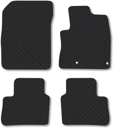 Nissan Qashqai (2021+) [Mild Hybrid] 5mm Rubber Car Mats | Heavy Duty Rubber Tailored Fit Floor Mats Full Coverage Durable Waterproof Accessories Easy Clean Anti Slip Made in the UK