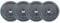 RAMROXX 10 kg Hantelscheiben Set 4x2,5 kg Gusseisen Hantel Gewicht versiegelt 25mm