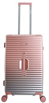 Saxoline Blue Elite Trunk Valise de Voyage/Bagage/Trolley 65 cm (Medium) 8 Roues Rose