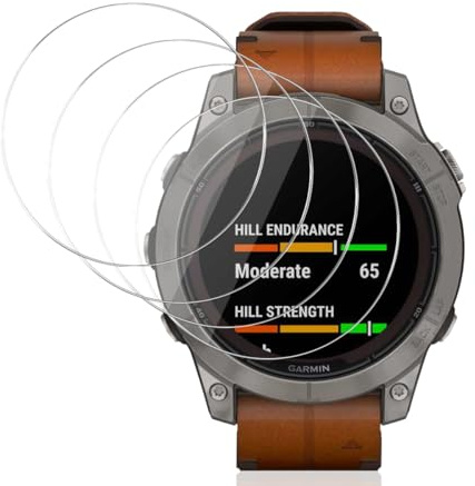 Teenrpov [4 Piezas Protector de Pantalla Compatible con Garmin Fenix 7 47mm, Cristal Templado para Fenix 7 47mm Antihuellas/Antiarañazos/9H Vidrio Templado