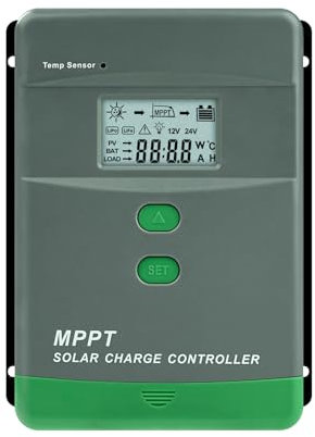Regulateur de charge solaire mppt 60A Bluetooth controleur de charge solaire Identification automatique 12V/24V regulateur panneau solaire Tension max 100V Écran LCD MRL6024