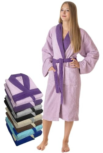 LEBENGOOD Accappatoio da Bagno Donna Uommo Spugna Morbida vestaglia Cotone
