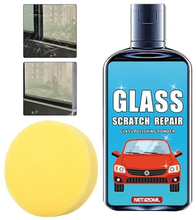Kratzerentferner für Glas, 120 ml, Windschutzscheibenpolitur mit, Lösung zum Polieren von Autoglas, für Reisen, Detaillierung