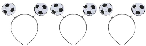 Healvian 3 Stück Fußball Haarbänder für Jungen und Mädchen Abs Material Bequemes Modisches Haarband fürs Fußballspiel Hält Haare Zuverlässig in Position