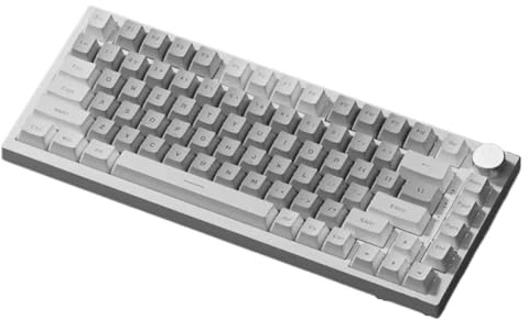 Mechanische Tastatur, individuell, kabelgebunden, kabellos, 3-Modus, Hot-Swap-Struktur, weiche Dichtung, RGB-Hintergrundbeleuchtung, 75% Layout, tragbar, kompatibel mit Ak820(Wired White Light)