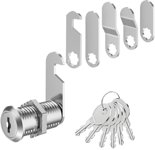 Serrure pour boîte aux lettres 30mm, livré avec 6 clés et 5 plaques de verrouillage différentes, serrure de placard, serrure de casier, serrure de boîte aux lettres, serrure à levier, serrure de
