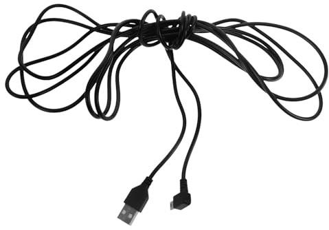 COOLHIYA 90 Grad USB Ladekabel 3,5m für Autokamera mit geradem V3 Stecker, robustes PVC Stromkabel für Fahrzeug DVR und einfache Montage