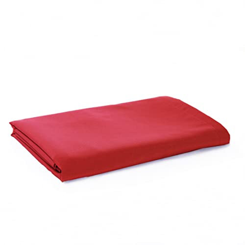 Sonia Moer Super Soft Brushed Microfibre Flat Sheet - Non Iron Breathable Hypoallergenic Top Sheet - Super King/Red