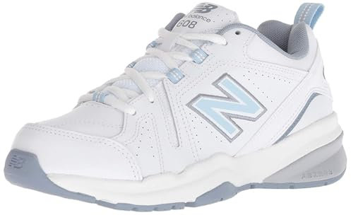 New Balance Damen 608 V5 Crosstrainer, White Light Blue, 37.5 EU