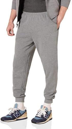 Amazon Essentials Herren Entspannte Jogginghose, Fleece, Bequeme Passform, Hellgrau Meliert, XL