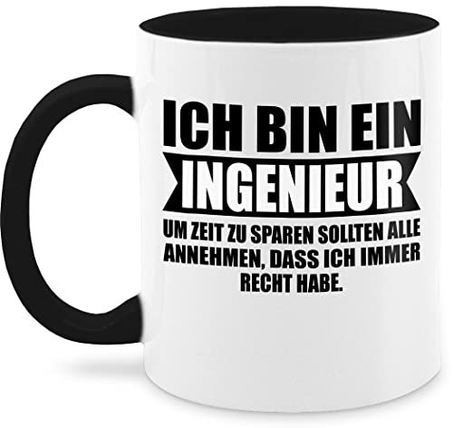 Tasse Tassen 325ml - Statement - Ich bin Ingenieur - 325 ml - Schwarz - geschenke für ingenieure kaffetassen sprüche statements ingeneur kaffeetasse gifts for engineers statement-tasse