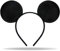 Haarreifen mit Maus Ohren | Micky Mouse Ears in schwarz | Kopfschmuck für Kinder, Damen & Herren | Haarschmuck Accesiore für Motto Party, Karneval & Fasching