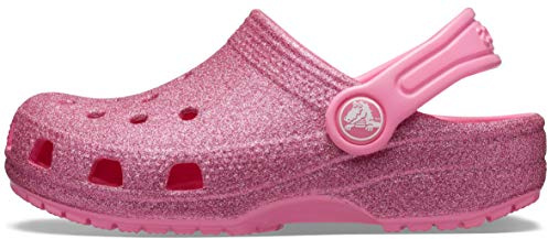 Crocs Unisex Kids Classic Glitter Clog K Clogs, Pink Lemonade Rose, 12 UK Child