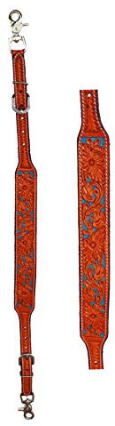 CHALLENGER Western Tack 10504 Brusthalsband, Leder, mit Blumenmuster