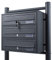 BITUXX® Stand-Briefkastenanlage Postkasten Letterbox Mailbox Doppelt u. Einzel Dunkelgrau (3 Fächer)