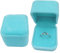 ximai 2 Pack Velvet Ring Box Classic Single Ring Gift Case for Bridal or Lovers ，Earring Jewellery Storage Case Suitable for Proposal Engagement Wedding Birthday (Sky Blue)