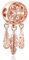 Annmors Rosa Spiritueller Traumfänger 14K Roségold Plattiert Charms für Armband 925 Sterling Silber Anhänger
