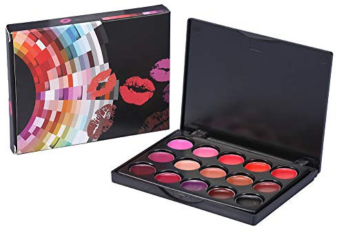 Lip Palette 15 Lippenfarben Professioneller Lipgloss Lippenstift Langlebige Lipgloss Palette Make-up Kosmetische Lipgloss Kit Mädchen Frauen Make Up Geschenkset