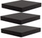 WOLTU Étagère Murale, Étagère Flottante en MDF, Lot de 3, Noir, pour Salon, Cuisine, Chambre, Salle de Bain, RG9365sz-3