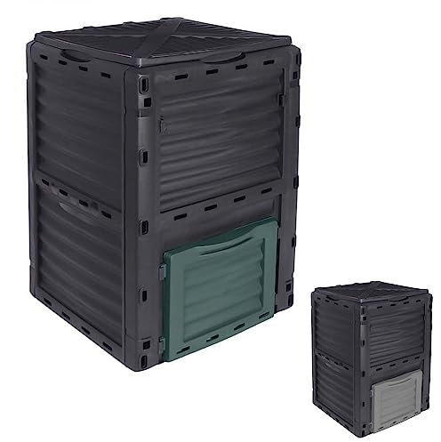 Linxor - Composteur, bac, Poubelle à Compost de Jardin - 300 L - 2 Coloris