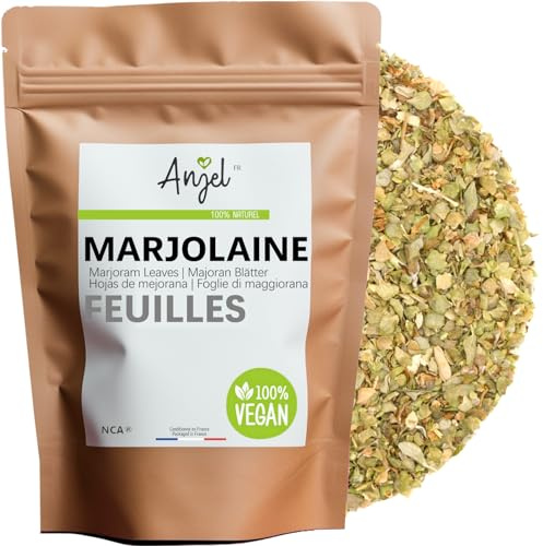 Marjolaine Feuilles Séchées Premium - Herbe Marjolaine Séchée 100% Naturel Cuisine Infusion - NCA (100)
