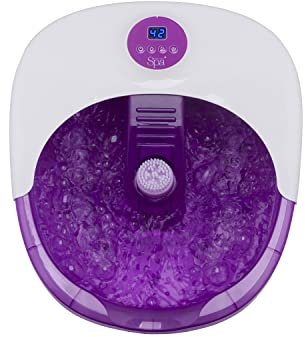 Sensio Luxury Foot Spa Massager Pedicure Bath - Digital Touch Screen Temperature Control – Nine Pedicure Plus Three Massage Accessories - Pamper Your Feet with Heat, Bubbles and Massaging Tools