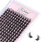 Fenshine Cluster Lashes Individual Lashes Wide Stem C/D Curl 9-15mm Length DIY Eyelash Extension Kit Individual Soft False Lashes for Personal Use at Home (T50, 14mm)