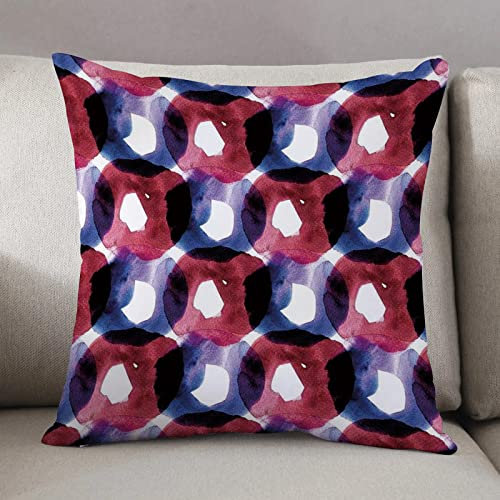 Kissenbezug 50 x 50 cm,Abstrakt, scheibenförmige kreisförmige innere Ovale, Dekor Kissenhülle Kissenbezüge mit Verstecktem Reißverschluss, Couchkissen,Sofakissen Kopfkissenbezug