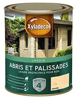 Xyladecor - Lasure Protectrice pour Bois Extérieur Jardin - Abris, Palissades, Espaliers, Kiosques, Barrières - Couleur : Incolore 1 L