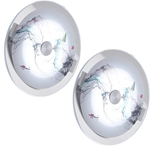 YHQSYKS 2 Stück LED chinesischer Einbaustrahler gehärtetes Glas Schallwandverkleidung 5W / 9W dimmbares LED-Downlight für Wohnzimmer ultradünne runde Panel-Licht-Loch-Lampe Schlafzimmer-Strahler