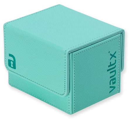 Vault X Trading Card Sideloading Deck Box, 100+ sleeved cards, Premium Exo-Tec Material, Card Holder Storage Box, Detachable Magnetic Lid, for MTG Commander Game, TCG (Mint Green)