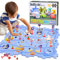 DIY Puzzlebahn für Kinderspielzeug, DIY Autorennbahn Rennbahn, Konstruktion Spielzeug Track Cars Spielzeug, Montessori Lernspielzeug Puzzle Set, Geschenkspiele für Kinder im Alter von 3-6 Jahren