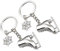 EXCEART 2 Stück Schuh-Schlüsselanhänger Strass-Schmuck Natacion Accesorios Edelstahl-Schlüsselanhänger Auto-Anhänger Schlüsselanhänger Schlittschuh-Stiefel-Schlüsselanhänger