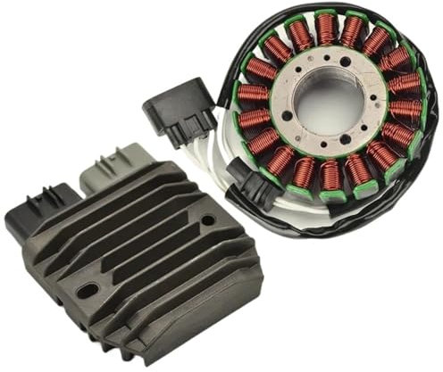 EKEGUY Stator Lichtmaschine Motorrad 12V Spannungsreglergleichrichter + Motor Stator Spule Für YZF-R1 YZFR1 2002 2003 Für YZF R1 2002-2003 Lichtmaschine