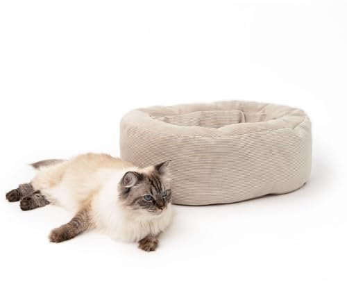LucyBalu® Dinghy Katzenbett Waschbar für Kleine & Große Katzen | Schlafplatz | Kissen | Sofa | Kuschelbett | Bettchen | Couch | Liegeplatz | Sand