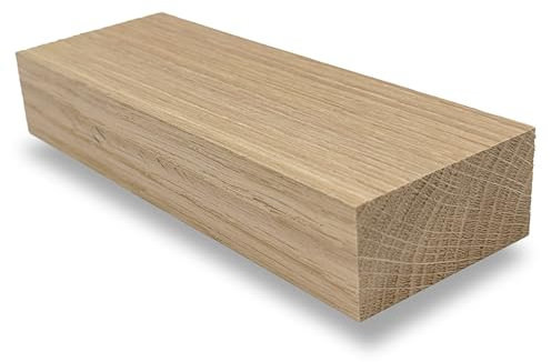 ZUSCHNITTPROFI.DE® Massivholzleiste (2 x 4 x 15 cm) – naturbelassenes Holzpaneel aus massiver Eiche – DIY Holz für verschiedene Bau-Projekte
