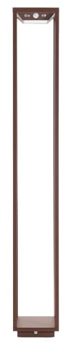 Zafferano, Lampada Home Solar, Lampada da Terra Senza Fili con Pannello Solare e Sensori di Movimento, Adatta per Esterni, Dimmer, 3000 K, Altezza 100 cm, Colore Corten