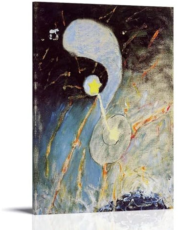 JUYOZ Hilma Af Klint Malerwerke, Chaos Nr, Posterdruck, Leinwand, Wandfarbe, Kunst, Dekor, moderne Wohnkunstwerke, Geschenkidee, 30 x 45 cm