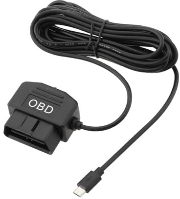 VGOL 1PC OBD/OBD2 auf Micro USB Stromkabel OBD Stromkabel Adapter Ladekabel Autoladekabel für Armaturenbrettkamera GPS DVR 12V-24V auf 5V/3A 3,5 Meter