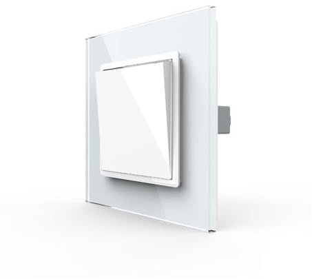 LIVOLO WLAN Hutschienen Relais zur Steuerung von Steckdosen, Lichtschalter & diversen Aktoren IP20 Schaltaktor Typ TCR - kabellos 8 potentialfreie Ausgänge 700802611 (1-facher Wipp Taster)