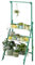 Pflanzenregal Blumenständer Pflanzenständer 3-stöckiger Pflanzenständer, Faltbarer Blumentopf-Organizer, Präsentationsständer, Verstellbarer Blumenhalter Im Freien Blumenregal Blumentreppe(Grün,40*70*
