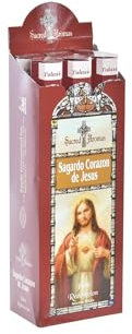 Räucherstäbchen, Heiliges Herz, Jesus, Stab 25 cm (120 Stück) + Stempel St. Pancracio